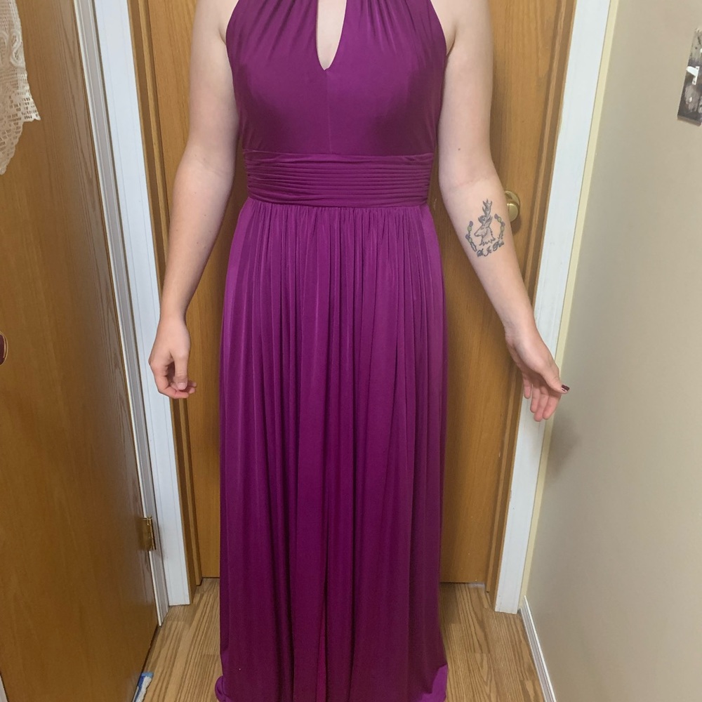 purple gown